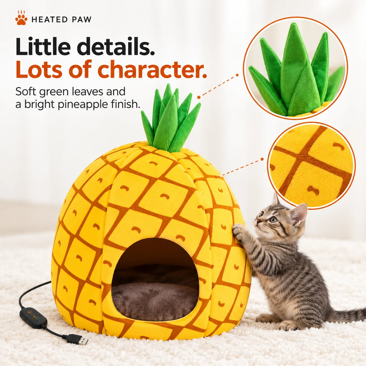 HEATED PAW pineapple pet house — product view 16